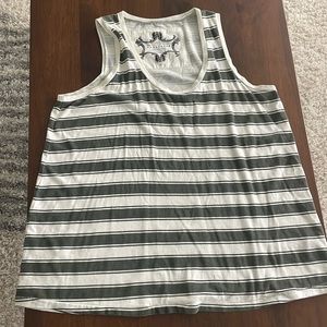 Nanavatee Green & White Striped Tank (Size Large)